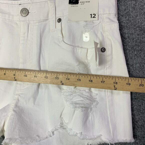 NEW Aeropostale Size 12 Distressed Vintage High Rise Shorty Shorts Stretch - Picture 5 of 12